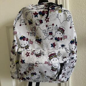 Hello Kitty Characters Kids Backpack - White and Red